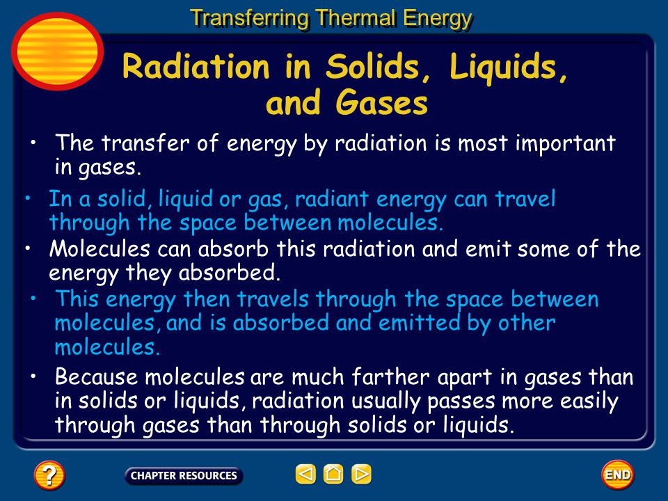 Radiation in Solids, Liquids, and Gases