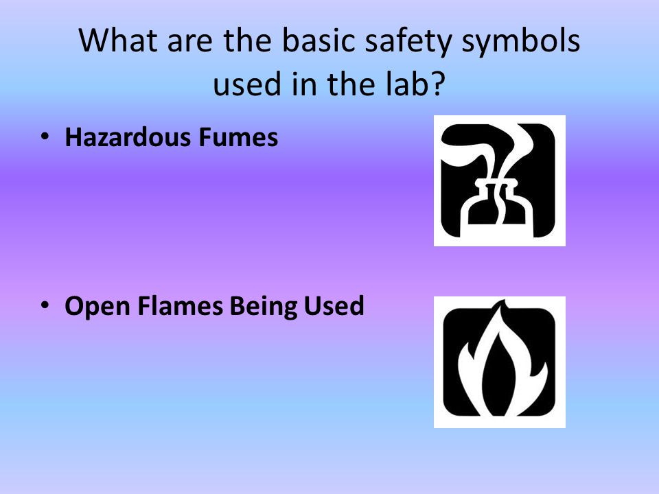 What are the basic safety symbols used in the lab