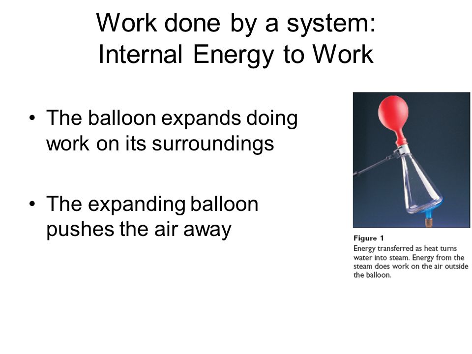 Work done by a system: Internal Energy to Work