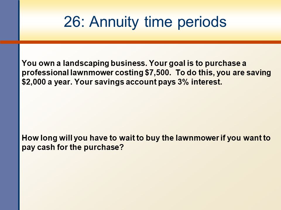 26: Annuity time periods