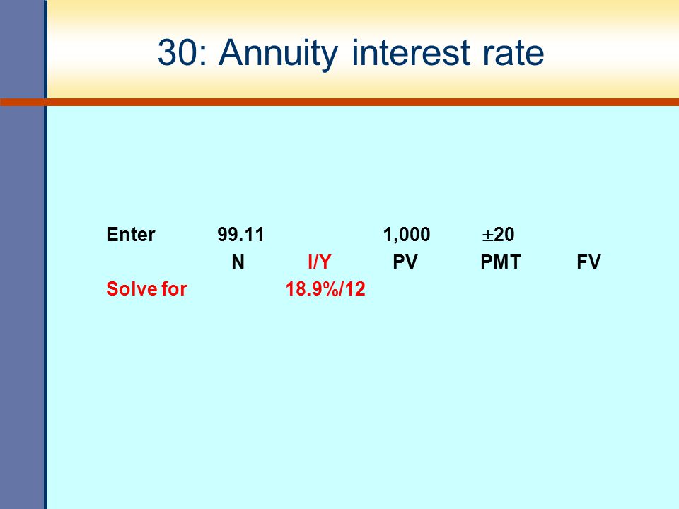 30: Annuity interest rate