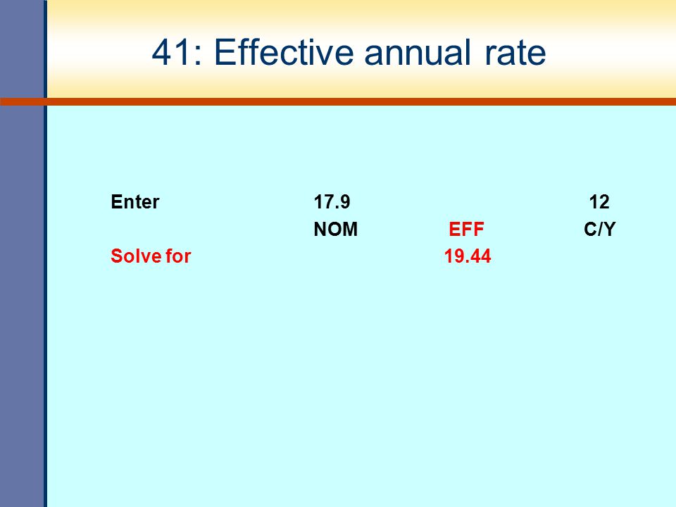 41: Effective annual rate