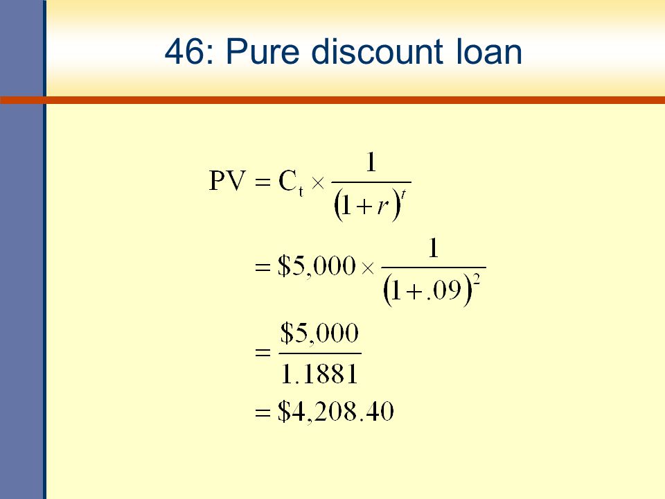 46: Pure discount loan