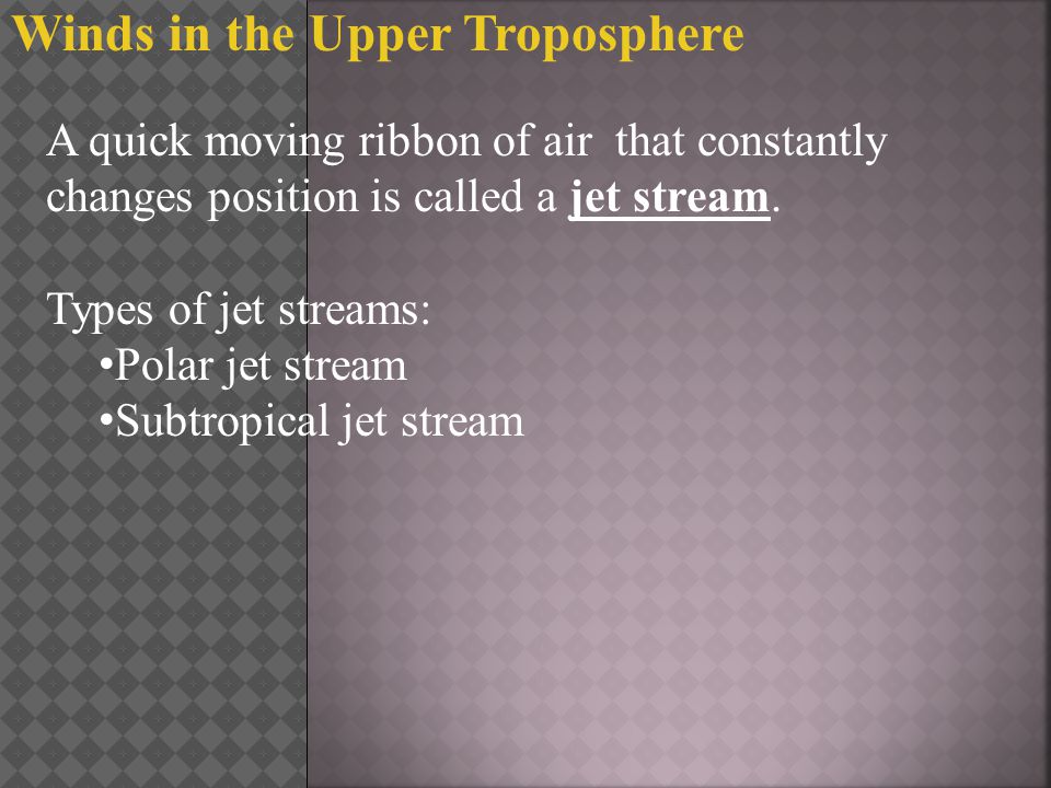 Winds in the Upper Troposphere