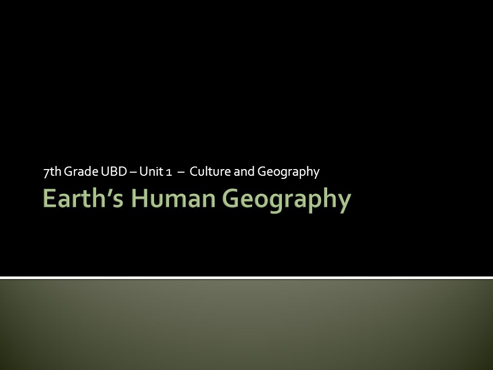 Earth’s Human Geography