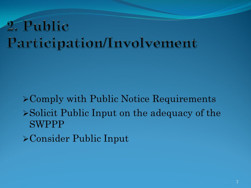 2. Public Participation/Involvement