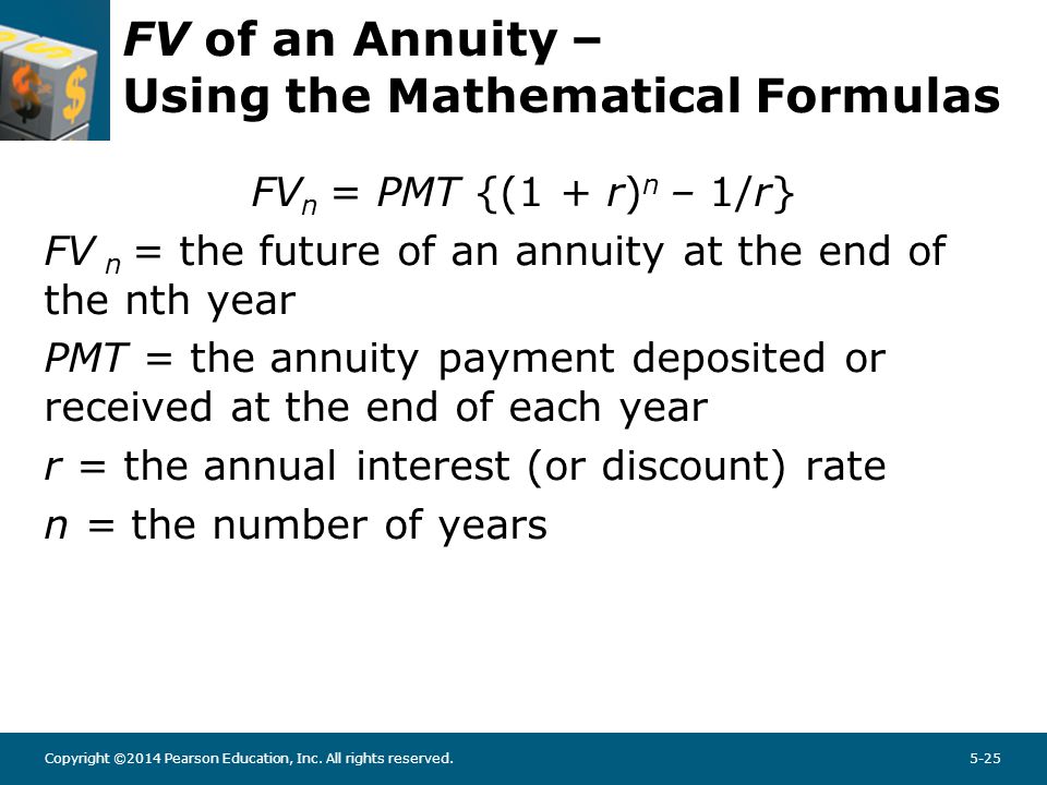FV of an Annuity – Using the Mathematical Formulas