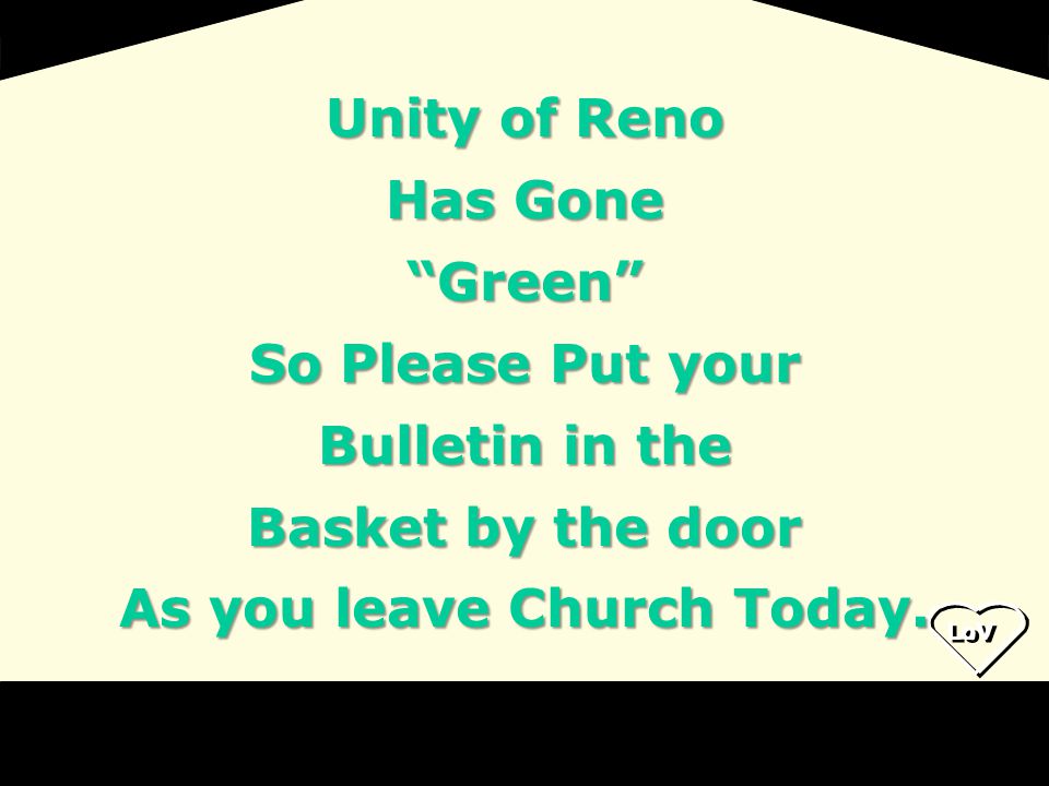 As you leave Church Today.