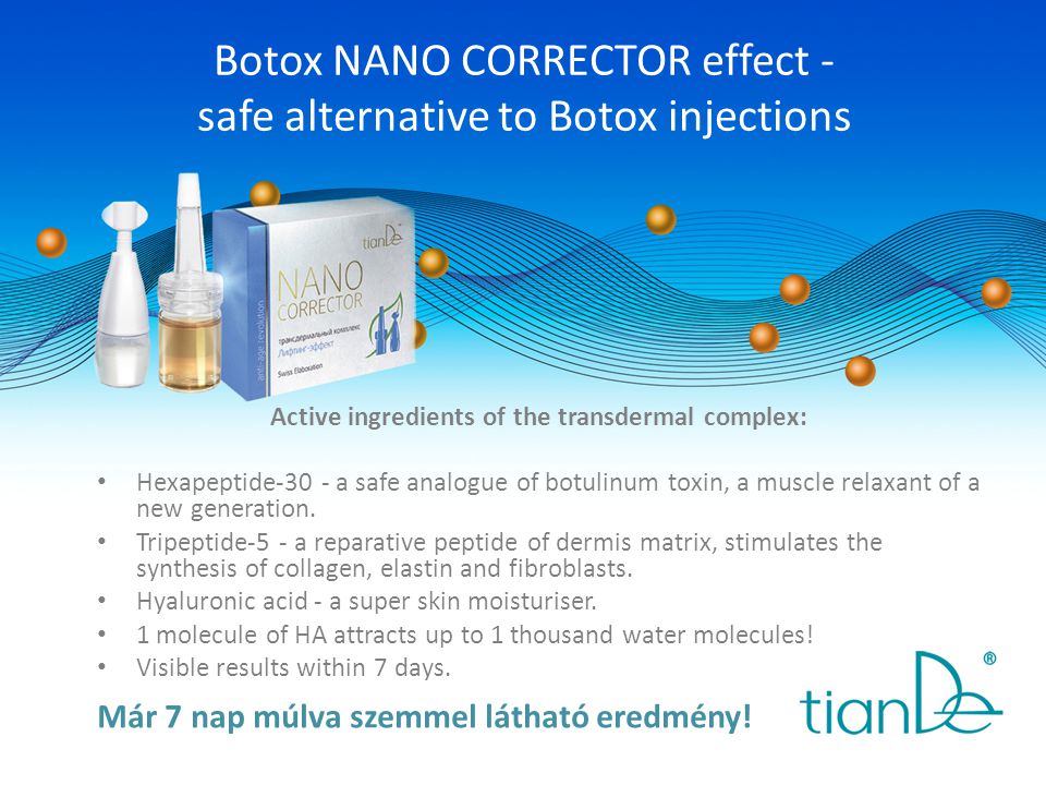 Botox NANO CORRECTOR effect - safe alternative to Botox injections
