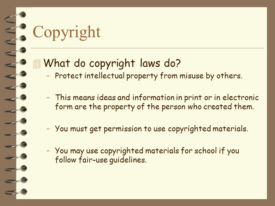Copyright What do copyright laws do