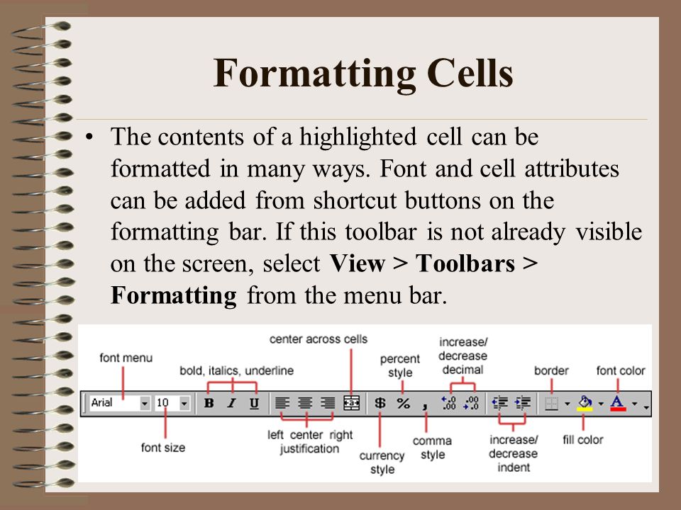 Formatting Cells