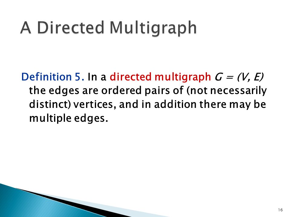A Directed Multigraph
