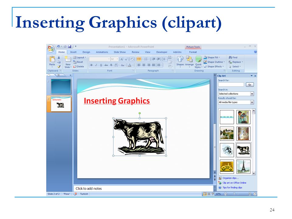 Inserting Graphics (clipart)