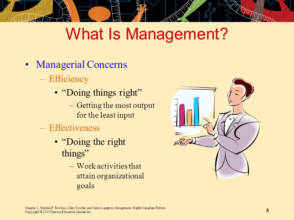 What Is Management Managerial Concerns Doing things right