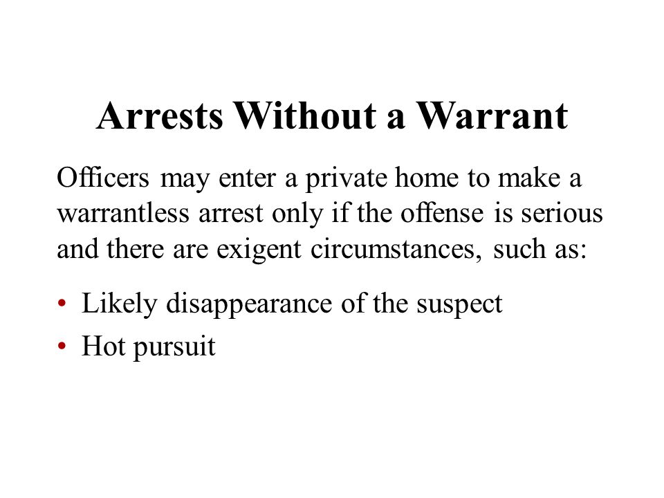 Arrests Without a Warrant
