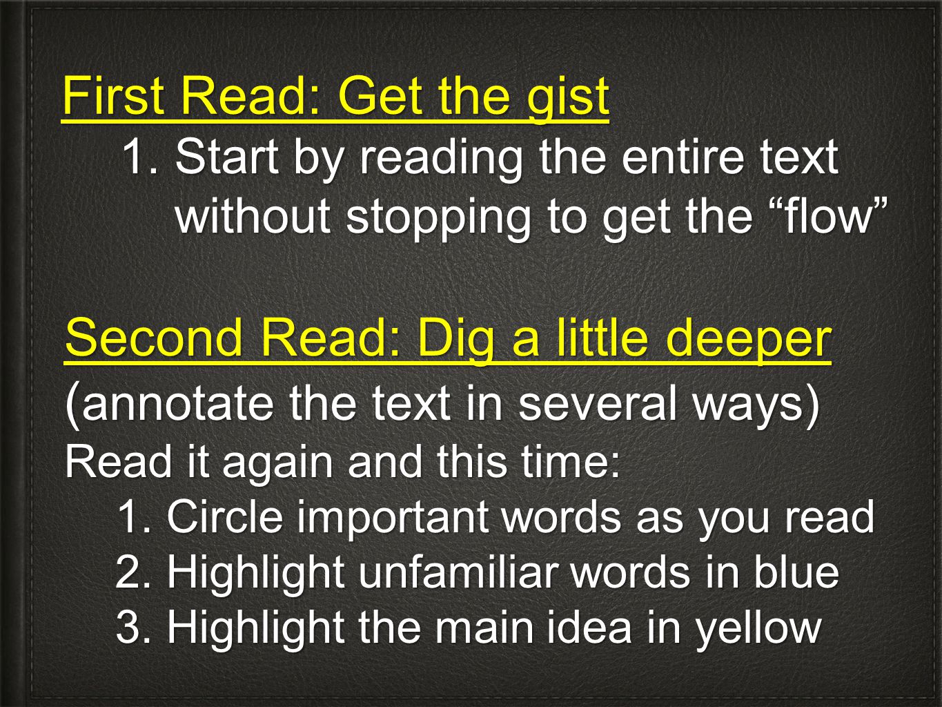 First Read: Get the gist