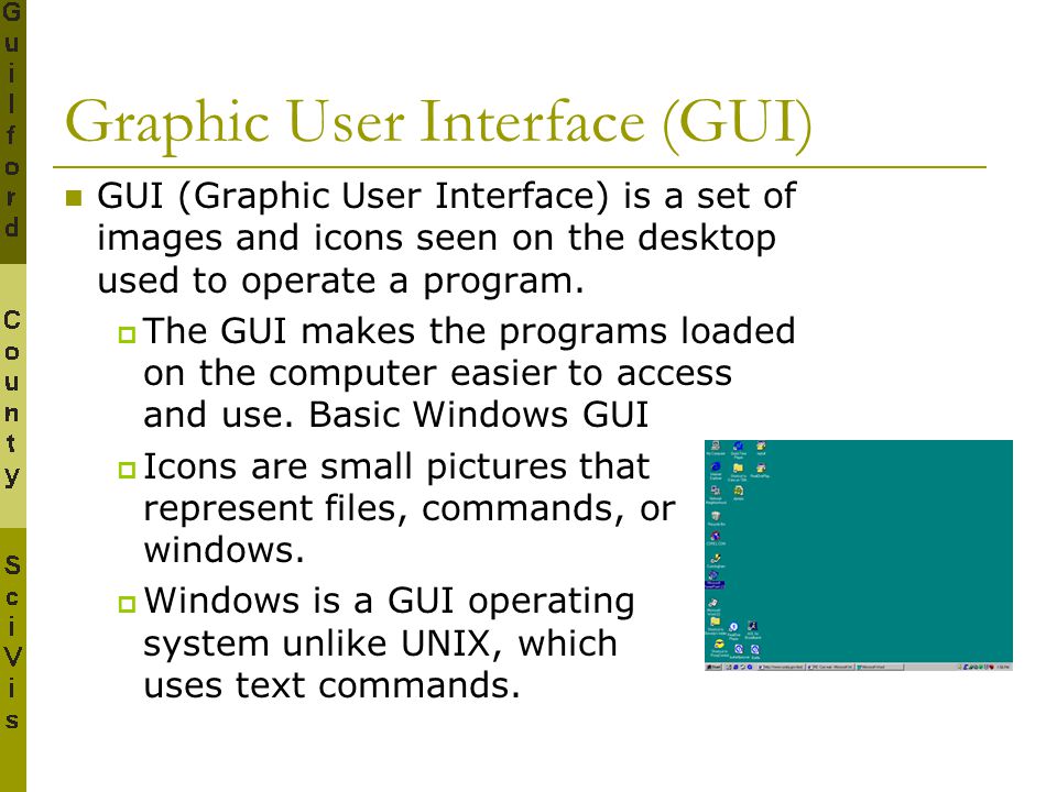 Graphic User Interface (GUI)