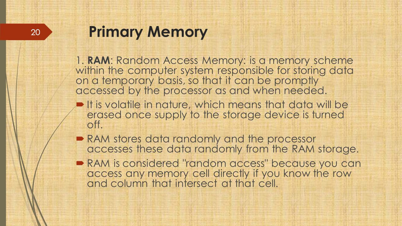 Primary Memory