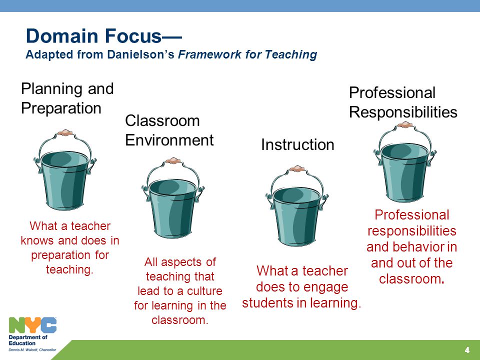 Domain Focus— Adapted from Danielson’s Framework for Teaching
