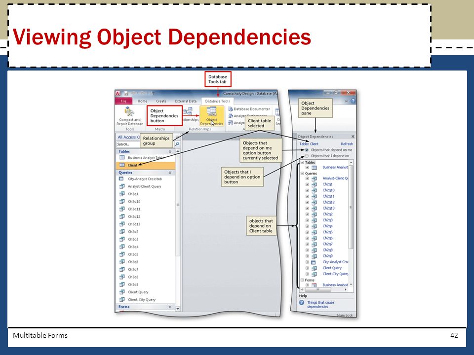 Viewing Object Dependencies
