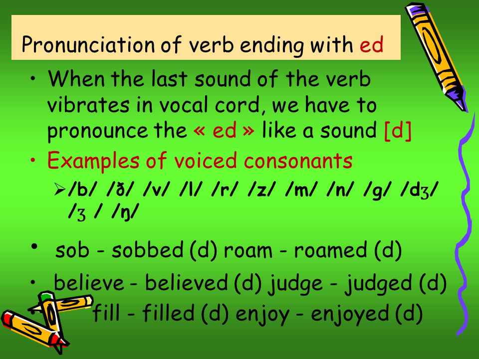 Pronunciation of verb ending with ed