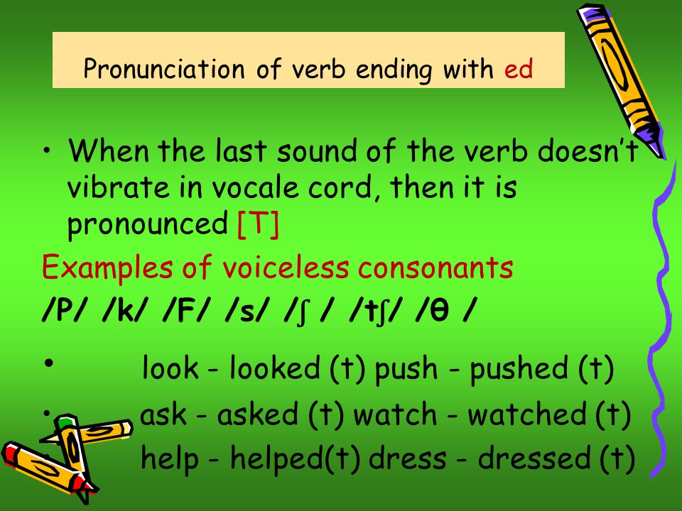 Pronunciation of verb ending with ed