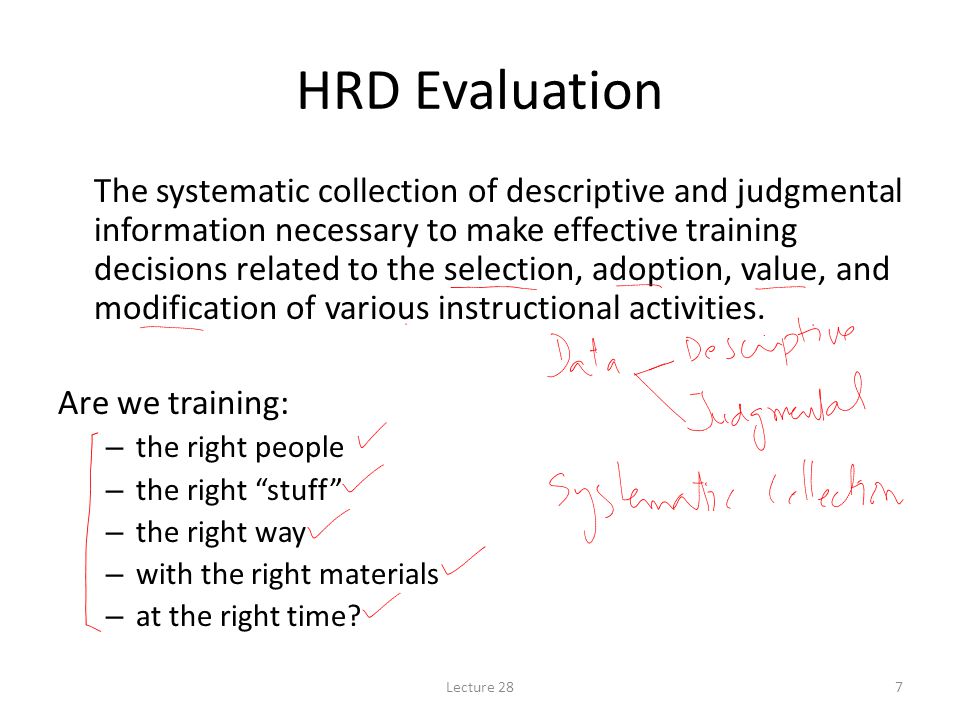 HRD Evaluation