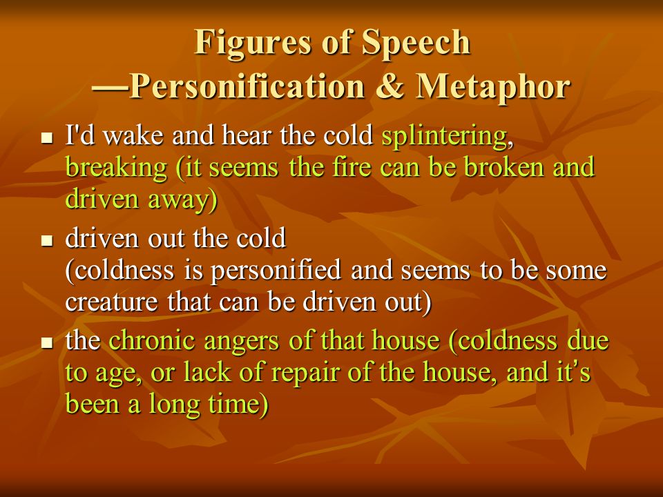 Figures of Speech —Personification & Metaphor