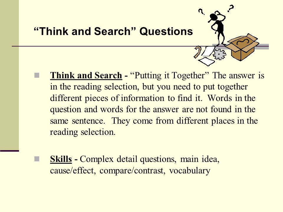Think and Search Questions