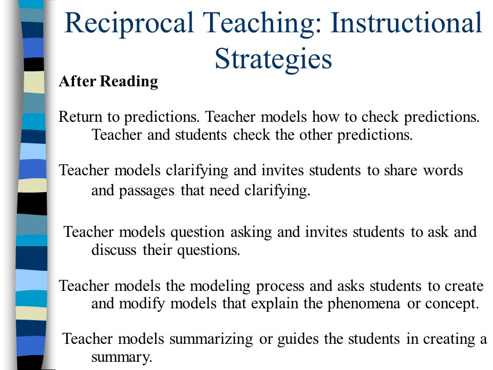 Reciprocal Teaching: Instructional Strategies