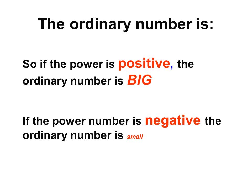 The ordinary number is: