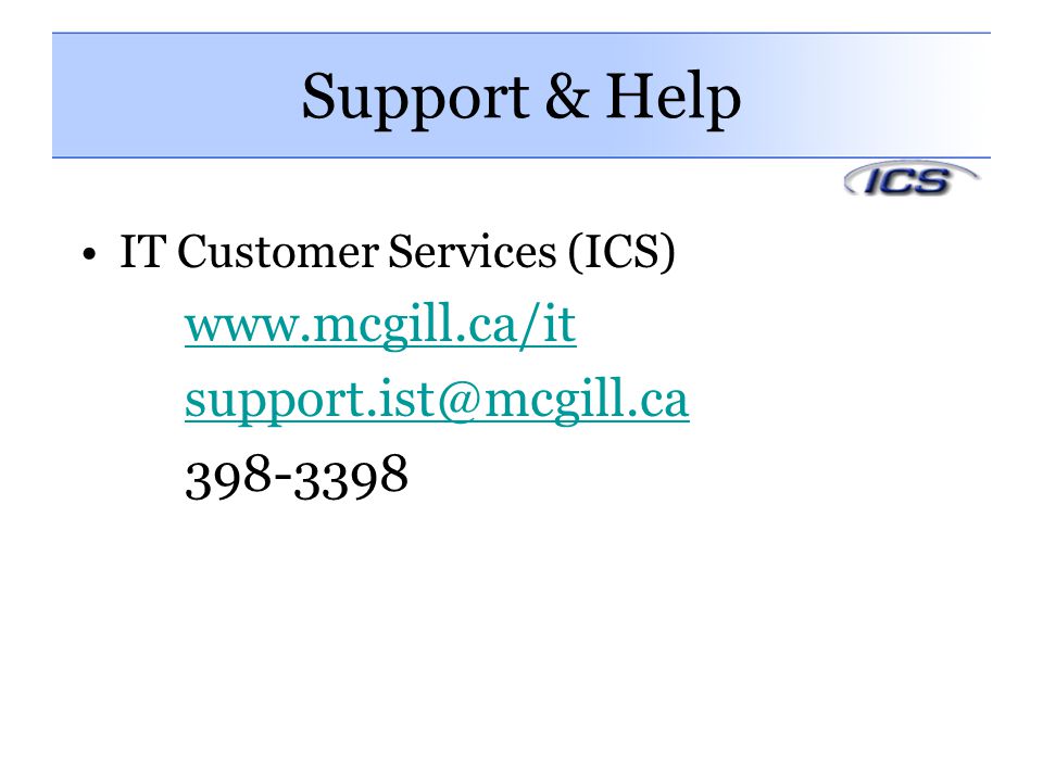 Support & Help