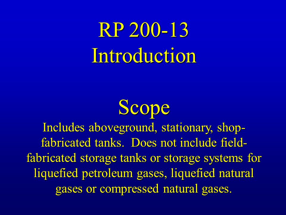 RP Introduction Scope