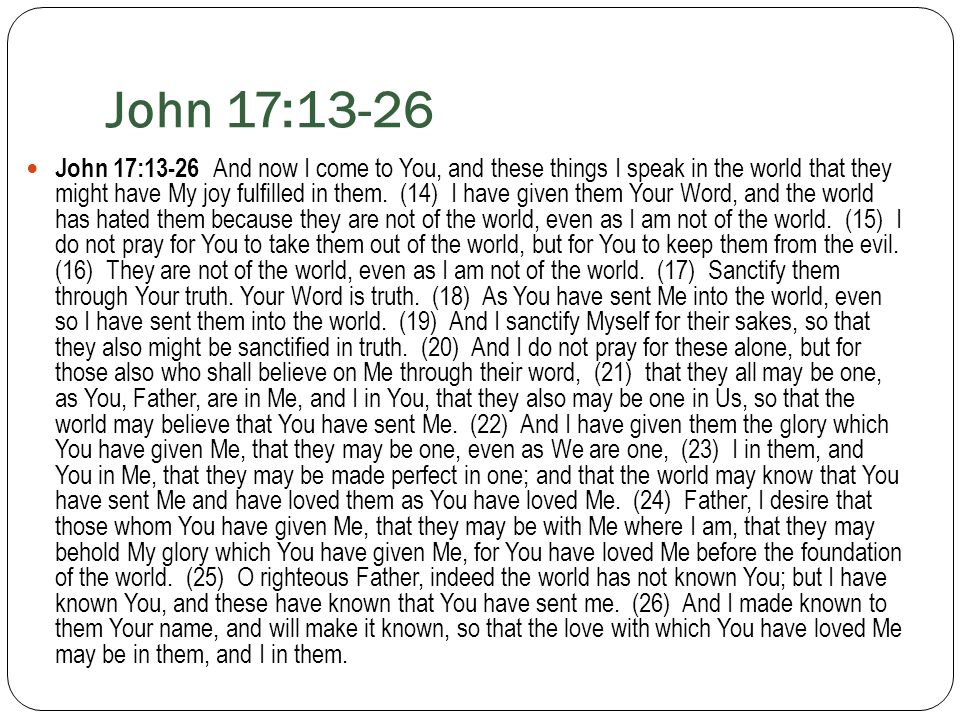 John 17:13-26