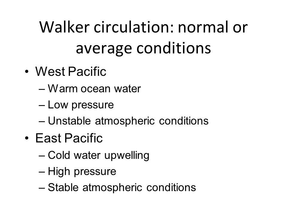 Walker circulation: normal or average conditions