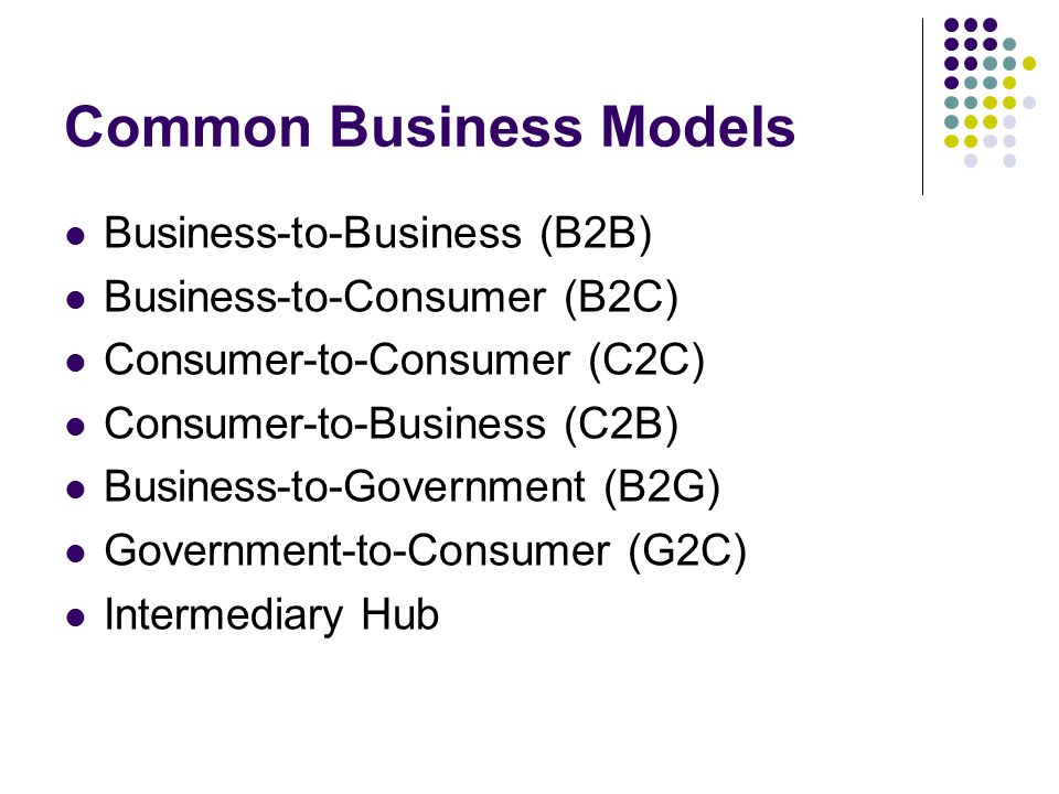 Common Business Models