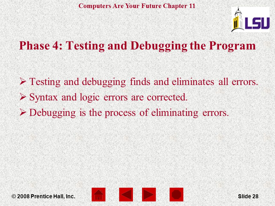 Phase 4: Testing and Debugging the Program