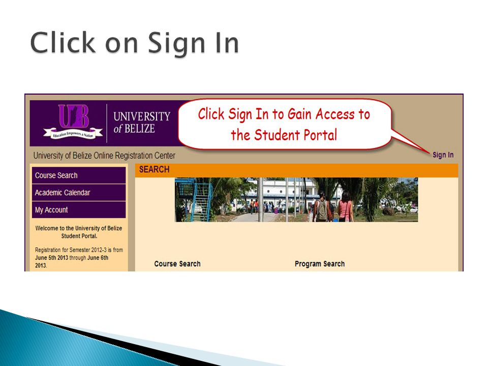 Click on Sign In