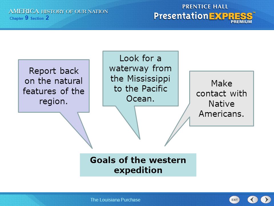 Goals of the western expedition