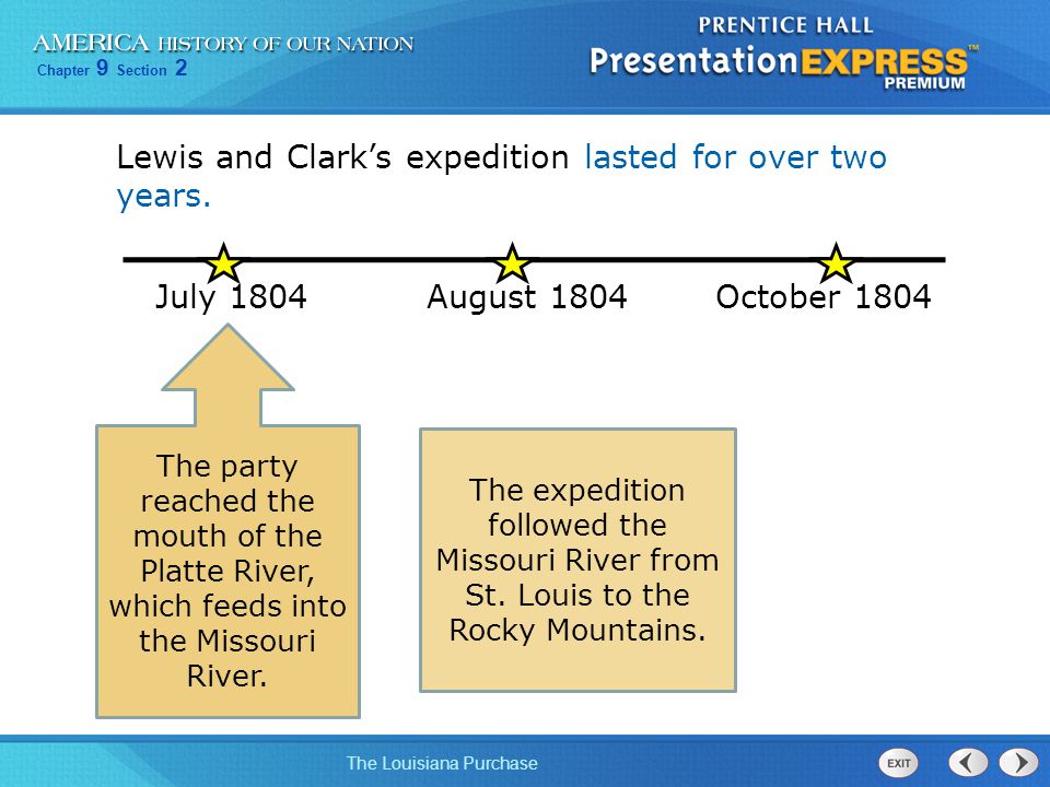 Lewis and Clark’s expedition lasted for over two years.