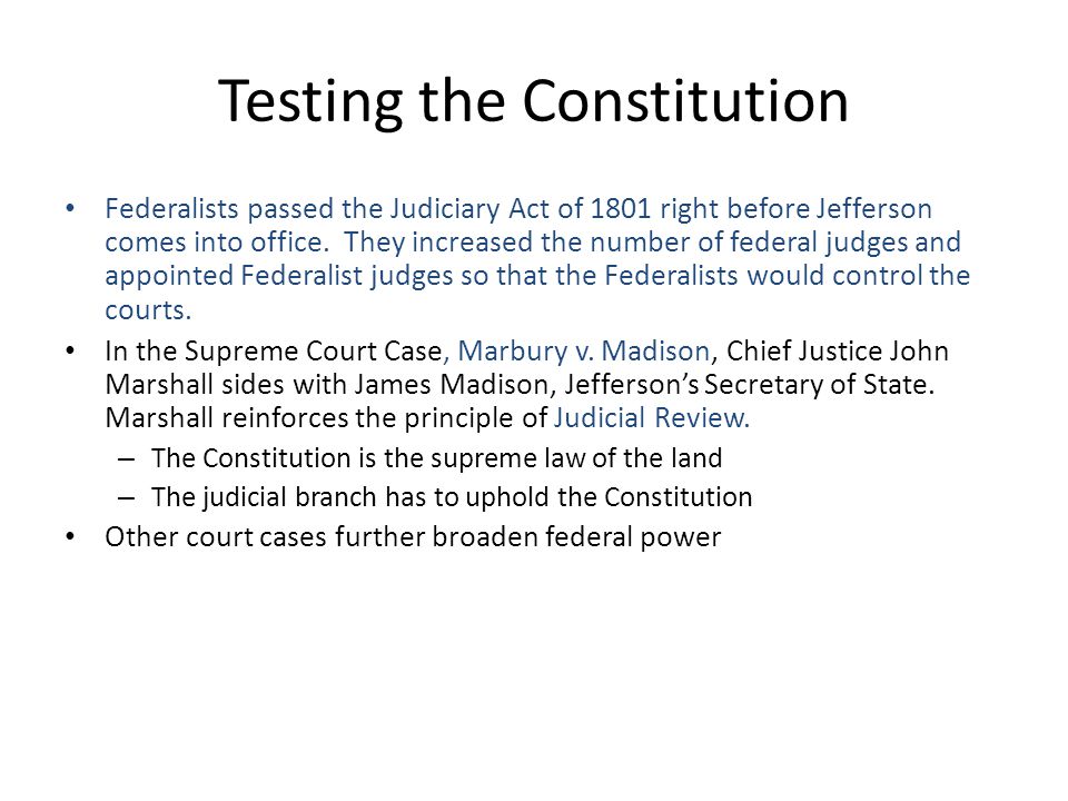 Testing the Constitution