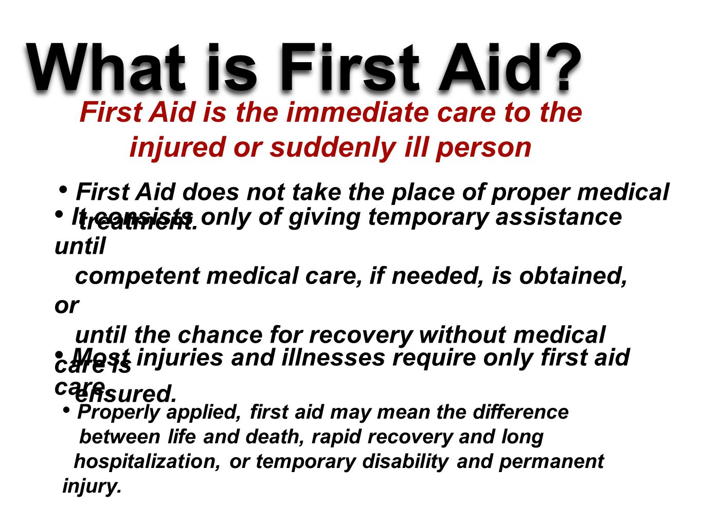 what is first aid