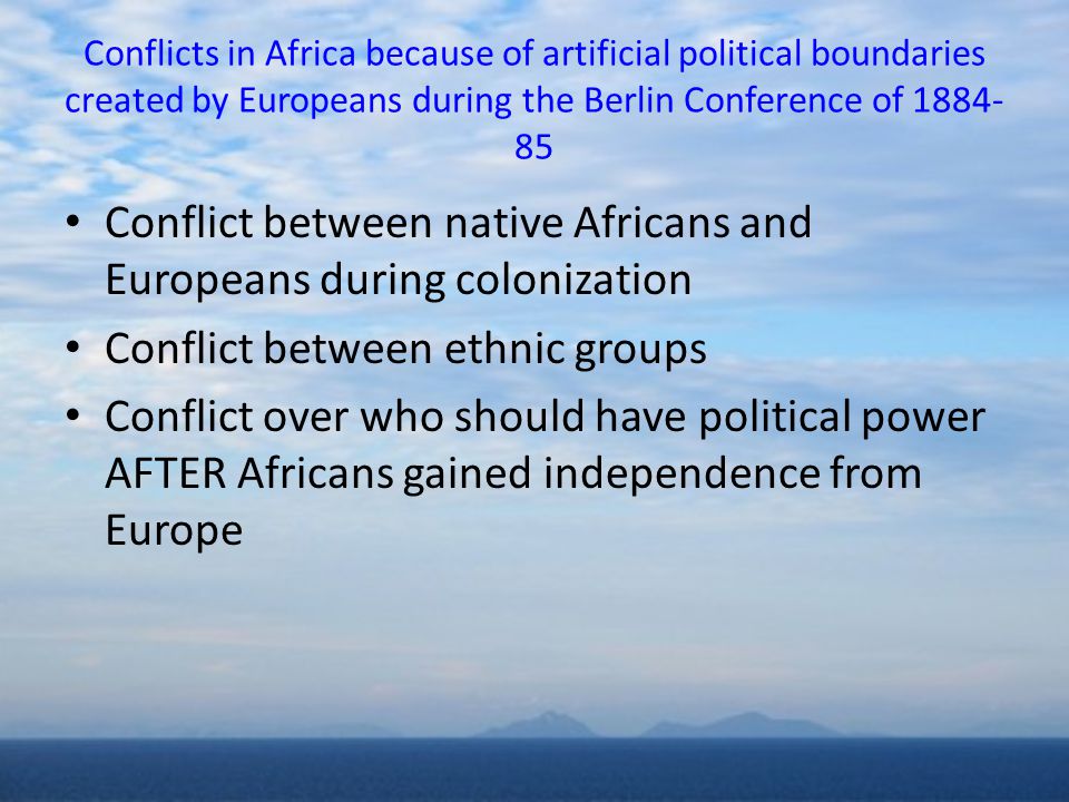 Conflict between native Africans and Europeans during colonization