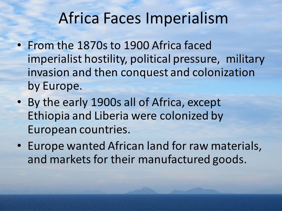 Africa Faces Imperialism