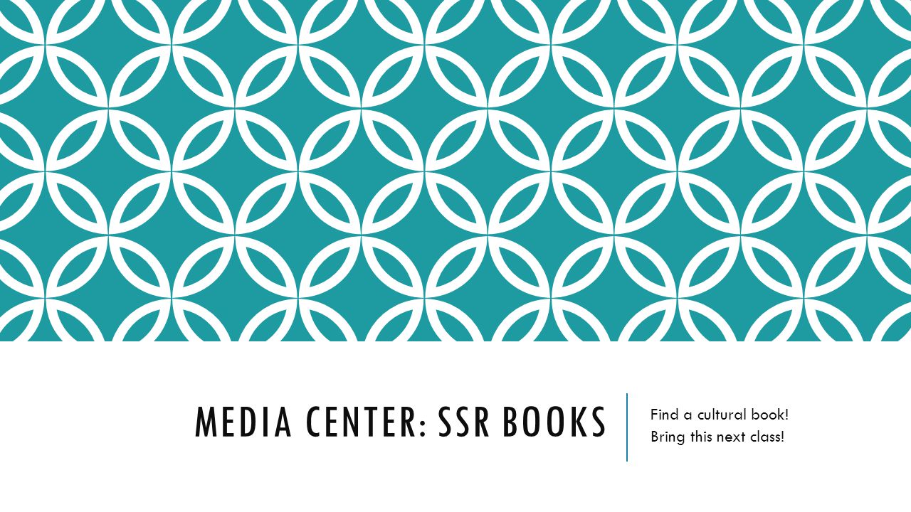 Media Center: SSR Books