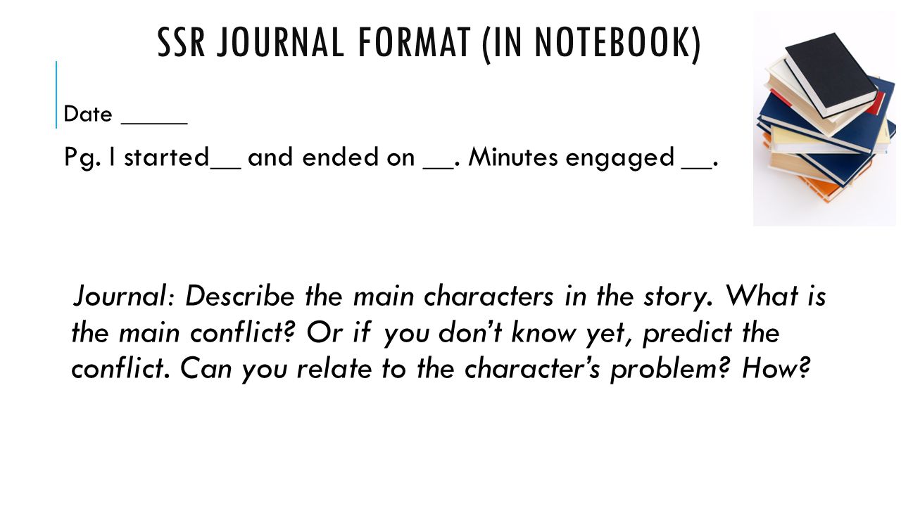 SSR Journal Format (in notebook)