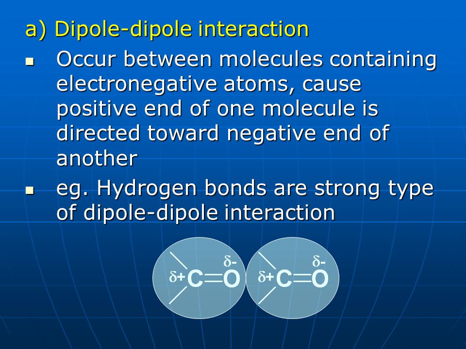 a) Dipole-dipole interaction