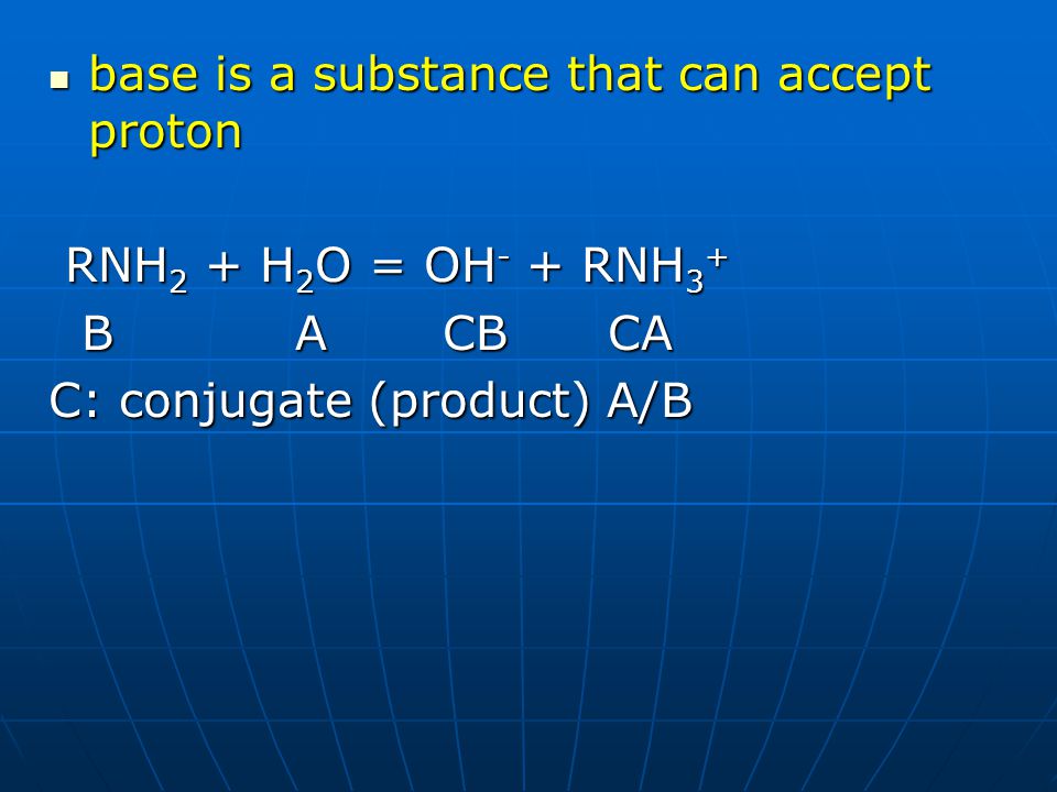 base is a substance that can accept proton