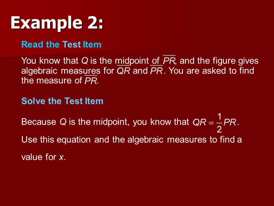 Example 2: Read the Test Item