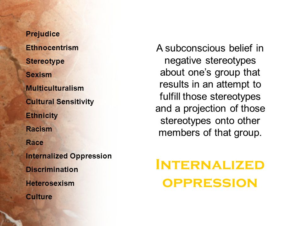 Internalized oppression